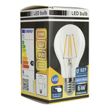 LED Filament lamp 6W | A60 | Helder | 3-step Dimbaar | E27 | 2700K - Warm wit | Doos