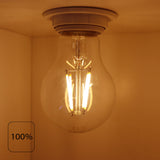 LED Filament lamp 6W | A60 | Helder | 3-step Dimbaar | E27 | 2700K - Warm wit | 100%