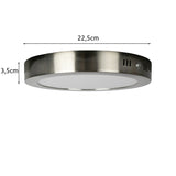 LED Plafondlamp rond | 18 watt | Mat chrome | IP20 | 4000K (naturel wit) - afmetingen