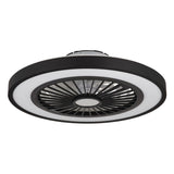 Plafondlamp BLIZZAK ø54CM 45 Watt Matt zwart 1-Lichts Opaal