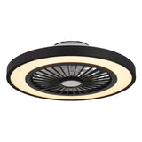 Plafondlamp BLIZZAK ø54CM 45 Watt Matt zwart 1-Lichts Opaal