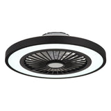 Plafondlamp BLIZZAK ø54CM 45 Watt Matt zwart 1-Lichts Opaal