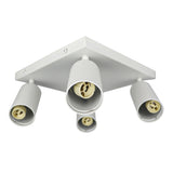 Opbouw plafond spot vier dubbel | Wit | GU10 fitting - zonder lichtbron