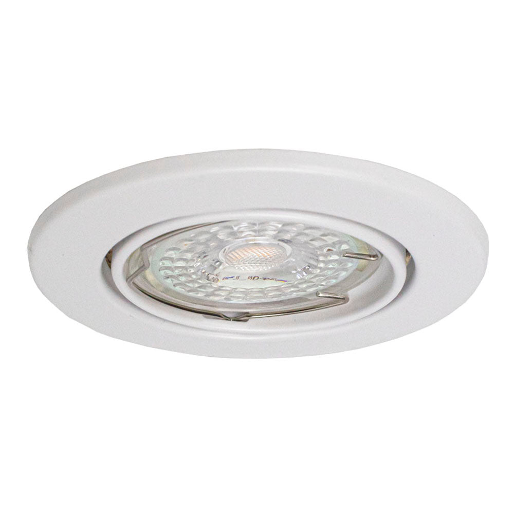 LED witte inbouwspot 63mm kantelbaar gu10 - armatuur recht