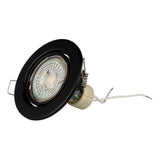 LED zwarte inbouwspot gu10 fitting 220 volt - liggend