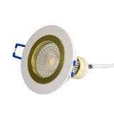 LED Spot Armatuur | Ø70mm | Rond | Wit / Goud | Liggend