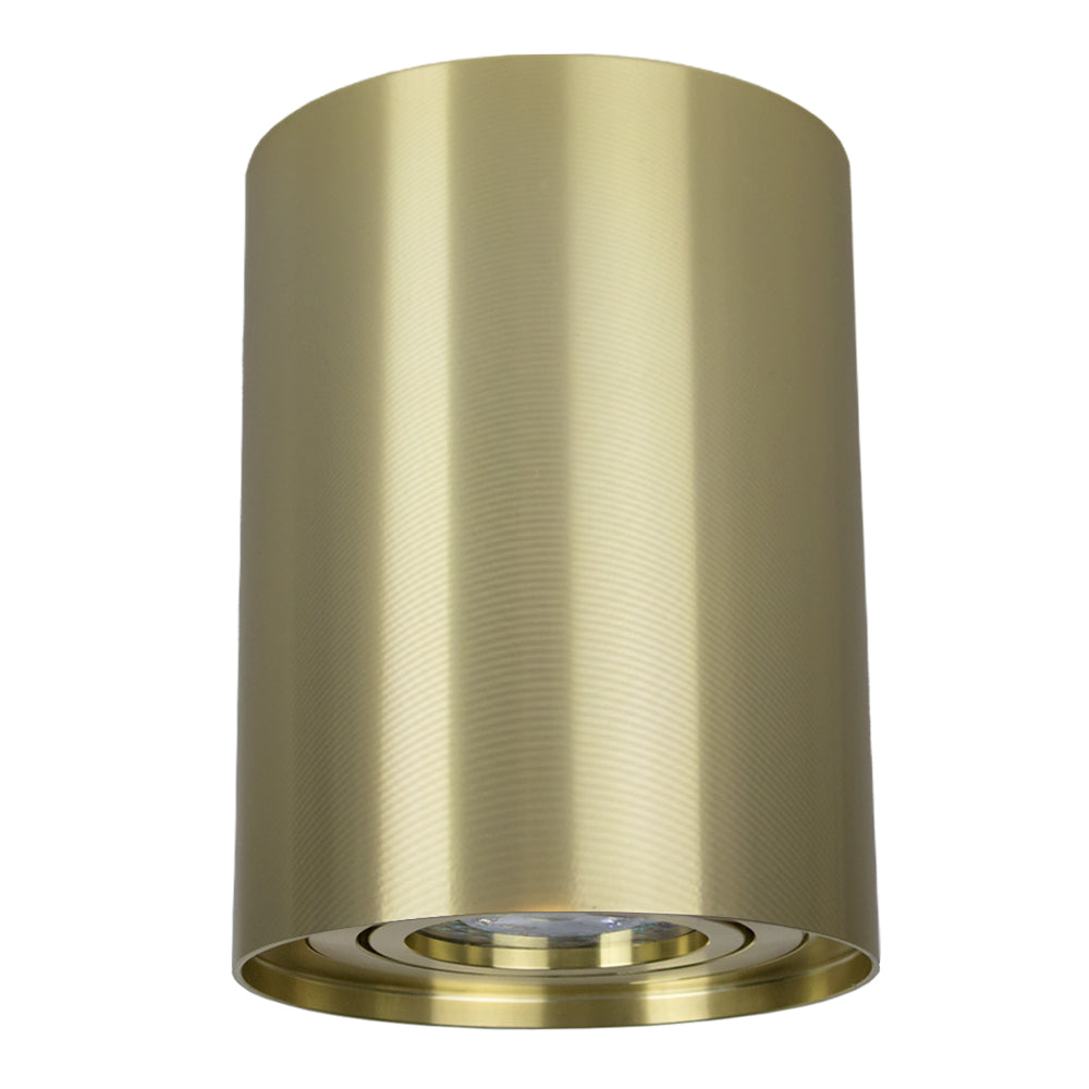 Opbouwspot armatuur goud | 98 x 124mm | Rond | GU10 fitting | Uit foto