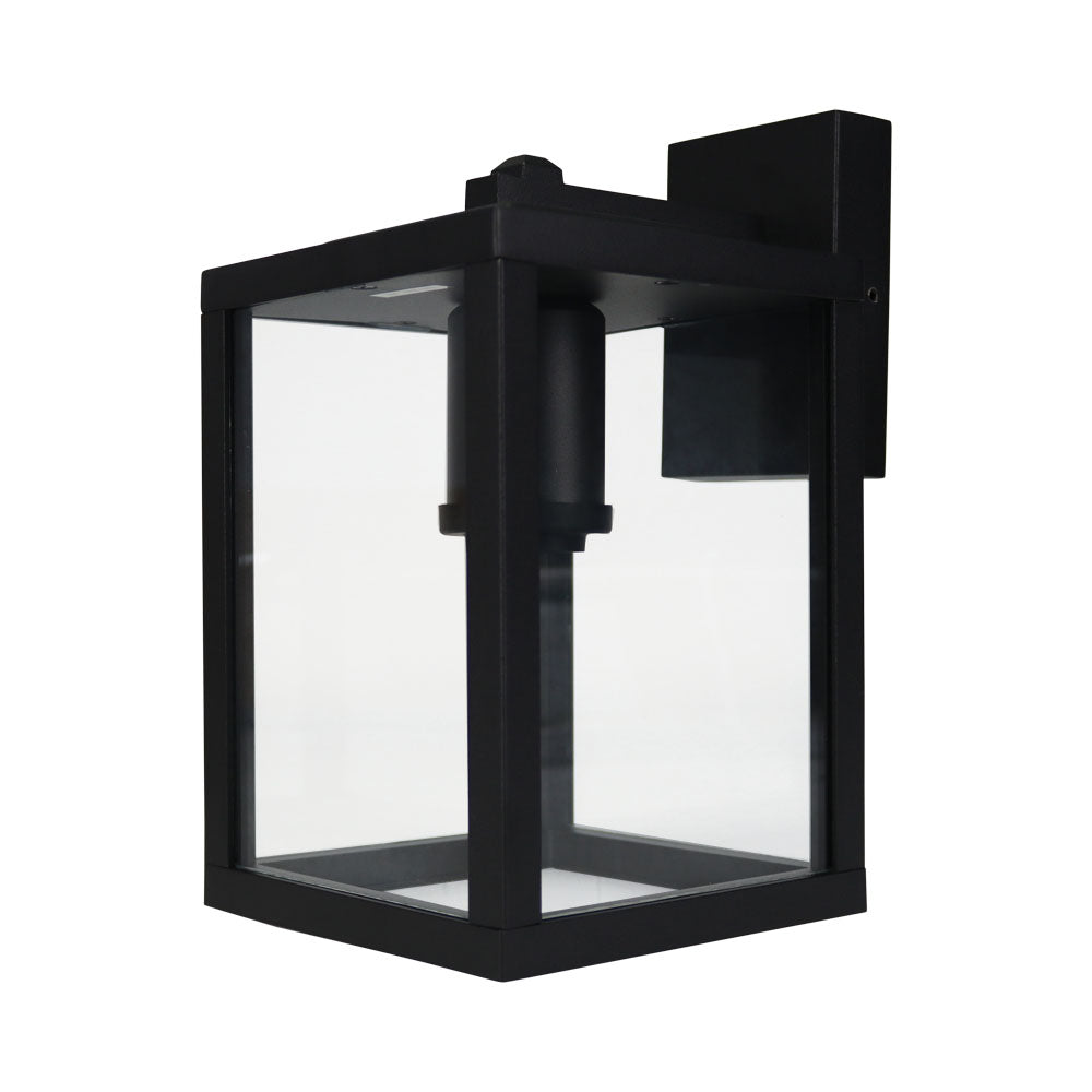 Wandlamp buiten metaal en glas | Modern | E27 fitting | Zwart | Voor perspectief