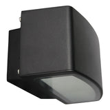 LED Cube Buiten Wandlamp E27 | IP55 | Zwart - zijaanzicht