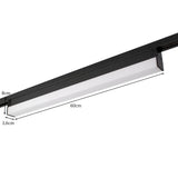 LED 1-fase railarmatuur 60 cm 24 Watt 400K naturel wit - afmetingen