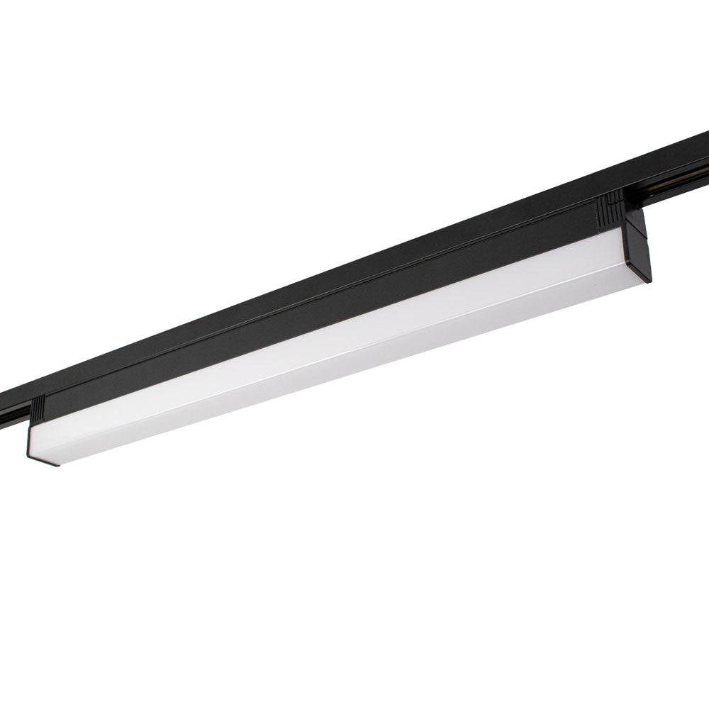 LED 1-fase railarmatuur 60 cm 24 Watt 400K naturel wit - armatuur in rail uit