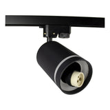 LED 1-fase railspot met GU10 fitting | Witte Ring | Zwart