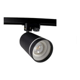 LED 1-fase railspot met GU10 fitting | Witte Ring | Zwart