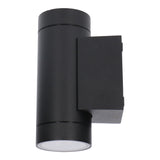 LED Buiten spot-Nubia-IP44-2x GU10-Antarciet-zijkant