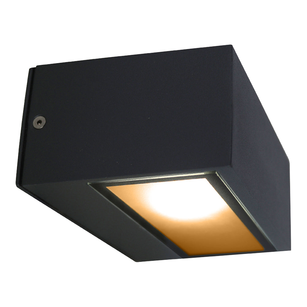 LED Moderne Buiten Wandlamp | G9 | IP44 | Antraciet | Aan foto 4