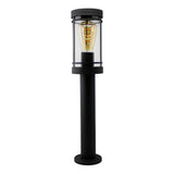 LED Tuinpaal - sokkel - Staande buitenlamp | 50cm | Zwart | IP44 - HOEDY - vooraanzicht lamp uit