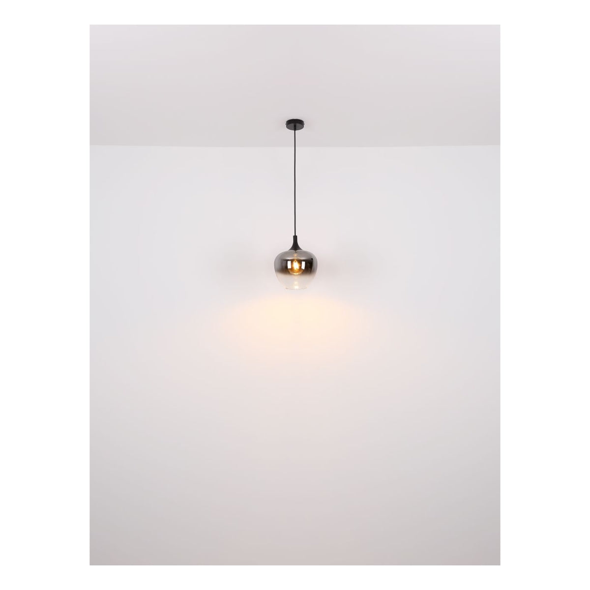 Plafondlamp MAXY ø65CM  E27 Matt zwart 6-Lichts Smoked