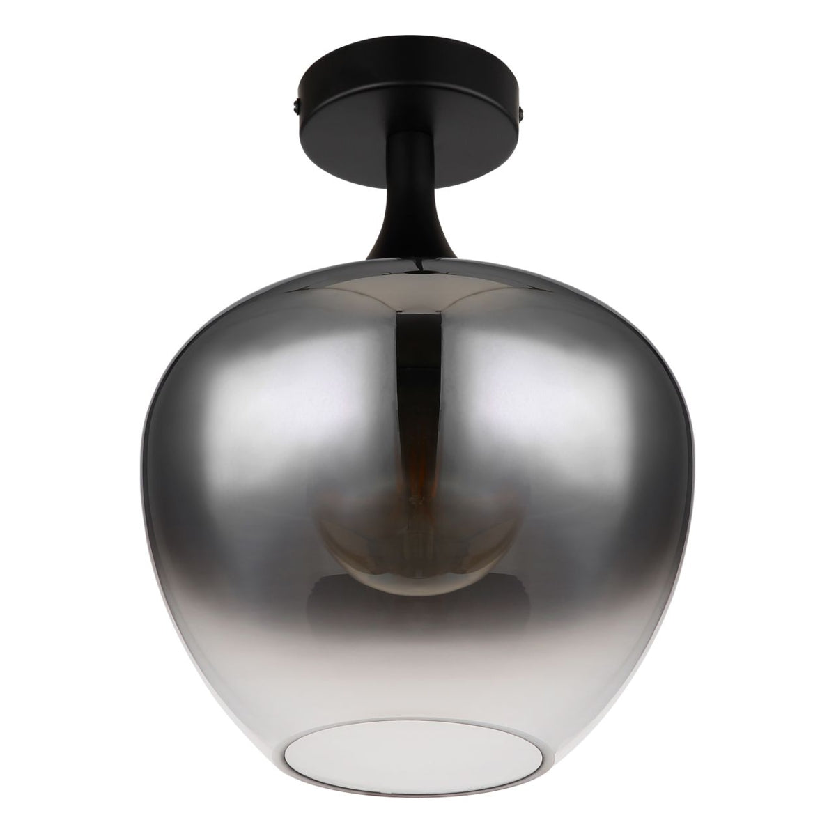 Plafondlamp MAXY ø24CM  E27 1-Lichts Smoked