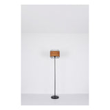 Plafondlamp ELMAR ø150CM  E27 Matt zwart 1-Lichts Hout