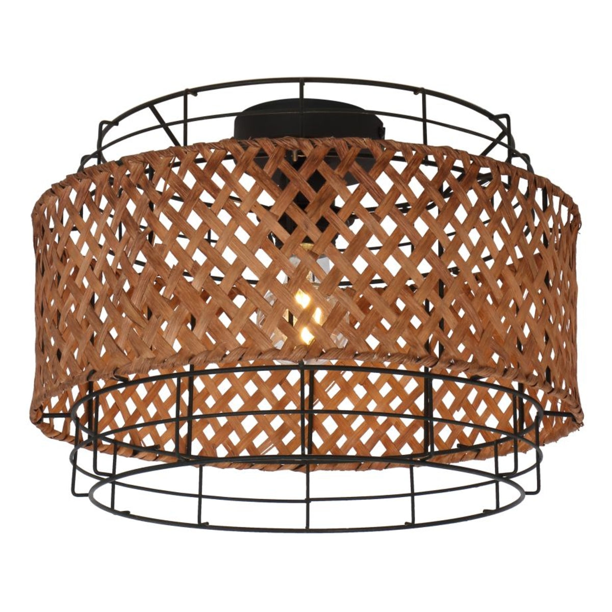 Plafondlamp GINA ø35CM  E27 Zwart 1-Lichts