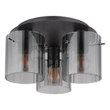 Plafondlamp TULIVAR ø37CM  E27 (Grote Fitting) Grijs 3-Lichts Smoked