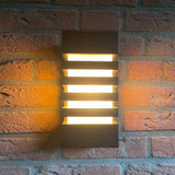 LED Wandlamp zwart - E27 fitting - IP54 - sfeerfoto