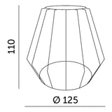 5x Metalllampenschirme für Stiftkabel KRETA | Industrie | Schwarz