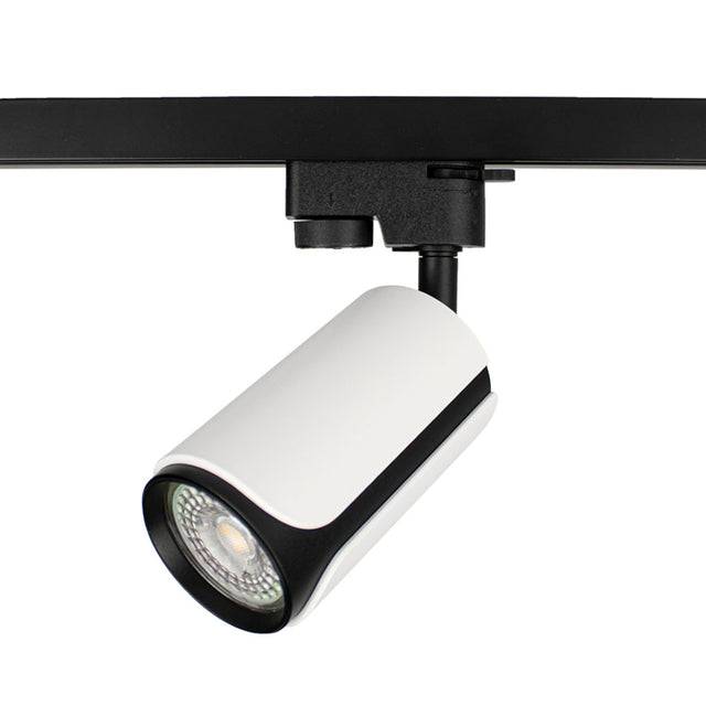 LED 1-fase railspot rond | Kantelbaar | Zwart / Wit | GU10 fitting | Uit foto