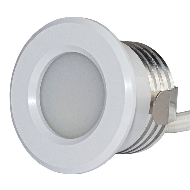 LED Veranda inbouwspot | Mini | Ø28mm | 3.4 W | Dimbaar - wit - vooraanzicht liggend