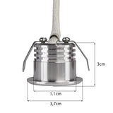 Bündel | LED-Veranda-Einbaustrahler | Ø31mm | 1,5W | Dimmbar - Silber | 10 Stück