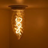 LED FILAMENT E14 KAARS RIBBEL DIMBAAR AMBER 2W - sfeerfoto