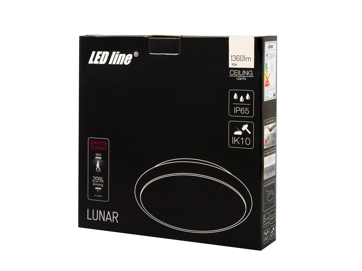 LED-Deckenleuchte LUNAR | 16 Watt | Weiß | inkl. Sensor | IP65 – 4000 K