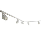 LED 1-fase Rails - Wit - 3 meter - Inclusief 5 railspots - vooraanzicht - close up