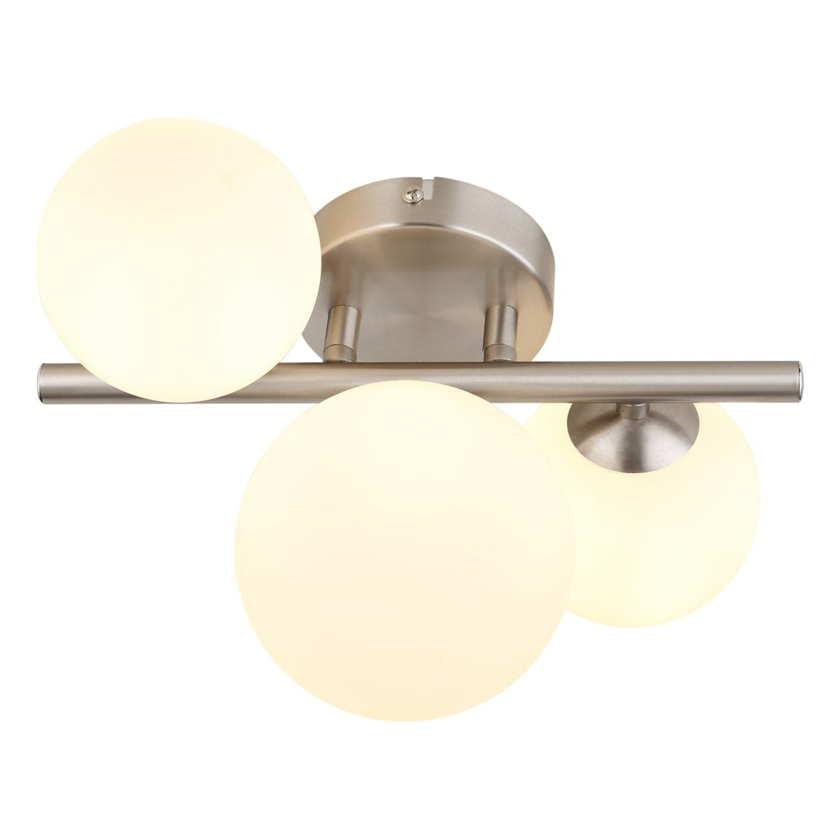 Plafondlamp RIHA 3.50 Watt G9 Nickel - 3 Lichts Opaal