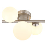 Plafondlamp RIHA 3.50 Watt G9 Nickel - 3 Lichts Opaal