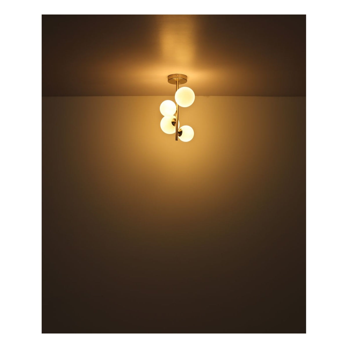 Plafondlamp RIHA 3.50 Watt G9 Nickel - 4 Lichts Opaal