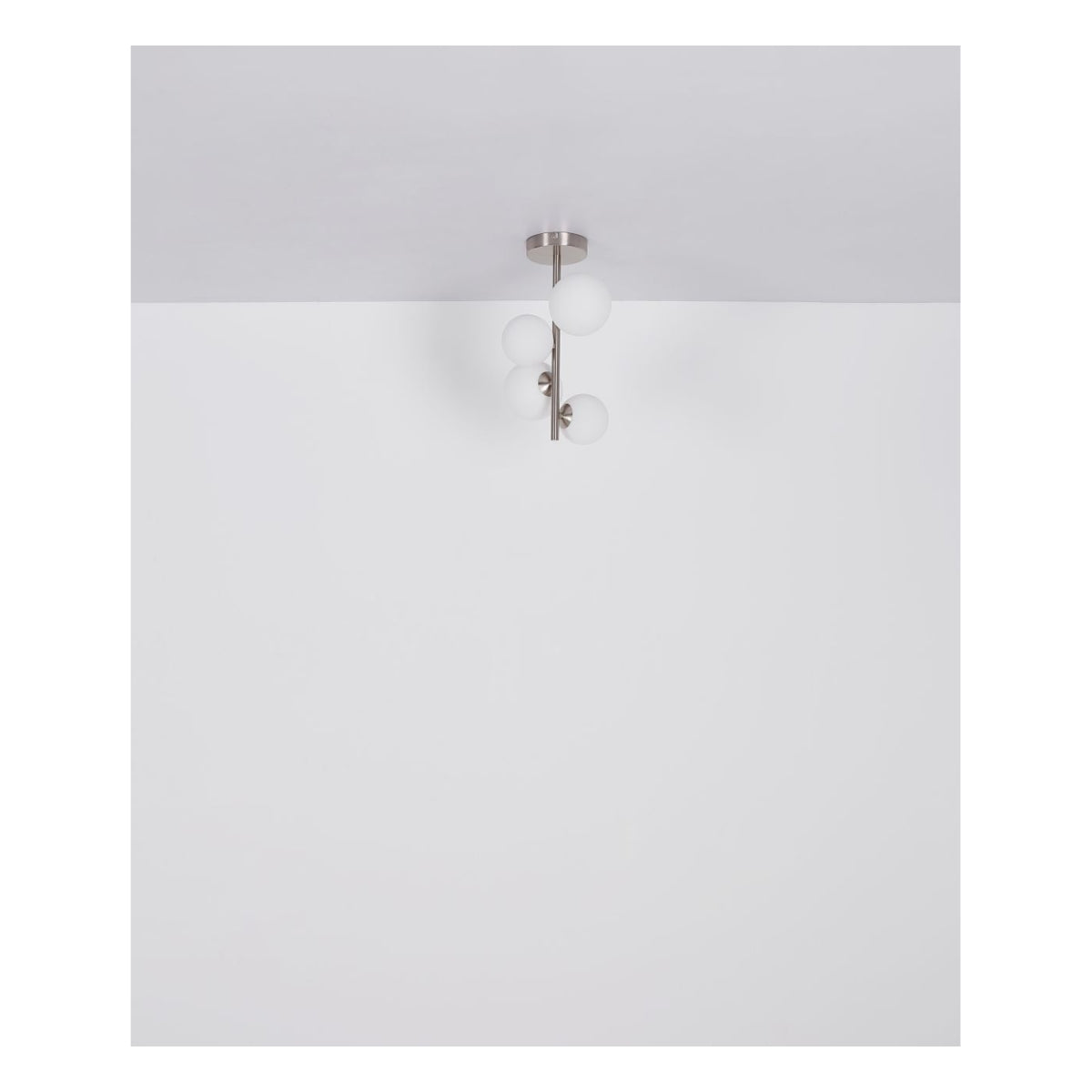 Plafondlamp RIHA 3.50 Watt G9 Nickel - 6 Lichts Opaal