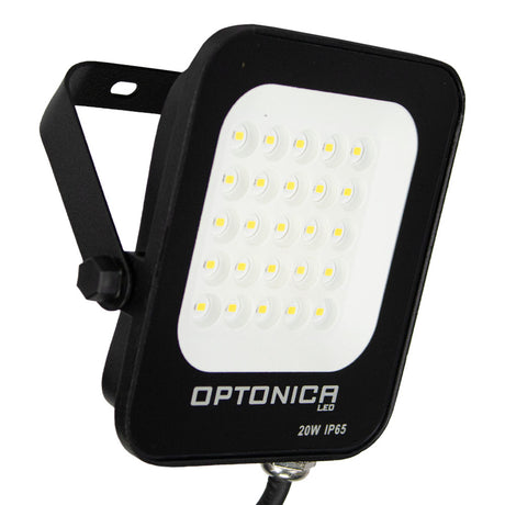 LED Bouwlamp - Floodlight | Basic serie |20 Watt | Zwart | Voorkant