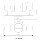 Aufbaustrahler MASON 2-flammig Chrom GU10 60cm