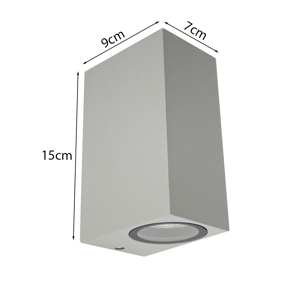 LED Buiten spot | San Francisco | IP44 | 2x GU10 | Zilver | Afmetingen