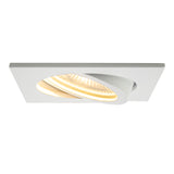 LED Dimbare inbouw spot 6W | Vierkant | Ø75mm | Wit | 2700K warm wit | Aan foto 2