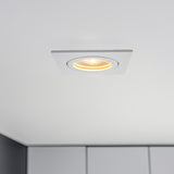 LED Dimbare inbouw spot 6W | Vierkant | Ø75mm | Wit | 2700K warm wit | Sfeerfoto