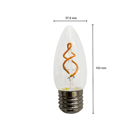 LED-Filament-Kerzenlampe 2W | Dimmbar | E27 | 2200K