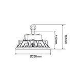 LED High Bay 100 Watt | 160lm/w | 1-10V dimmbar | Philips-Treiber | IP65