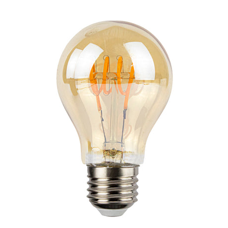 LED Filament Peer lamp | dimbaar | 4W A60 E27 - 2200K - goud glas- lamp uit