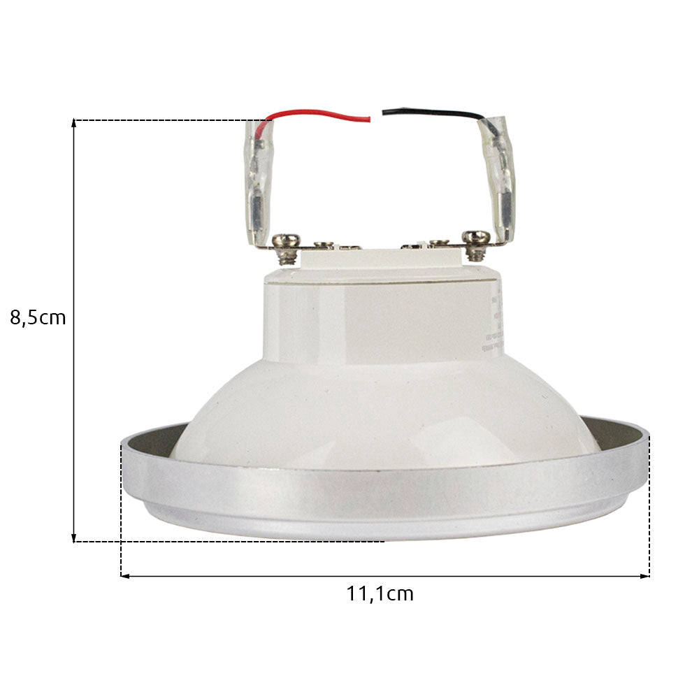 LED AR111 spot wit - G53 fitting - dimbaar - 45 graden stralingshoek - afmetingen lamp