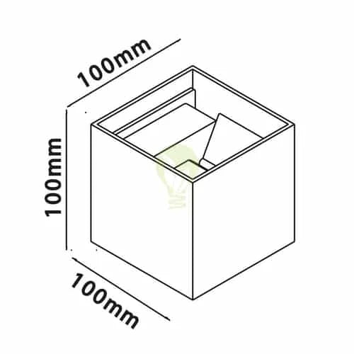 Smart | LED-Würfel-Wandleuchte 6W | DIMMBAR | IP65 | schwarz | 6 Stück | HUE-kompatibel