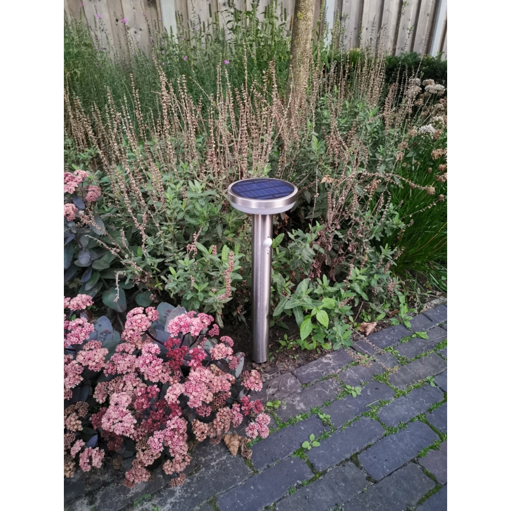 Solar LED staande buitenlamp sensor | Spies | rond | 4,4W | 3000K - Warm wit