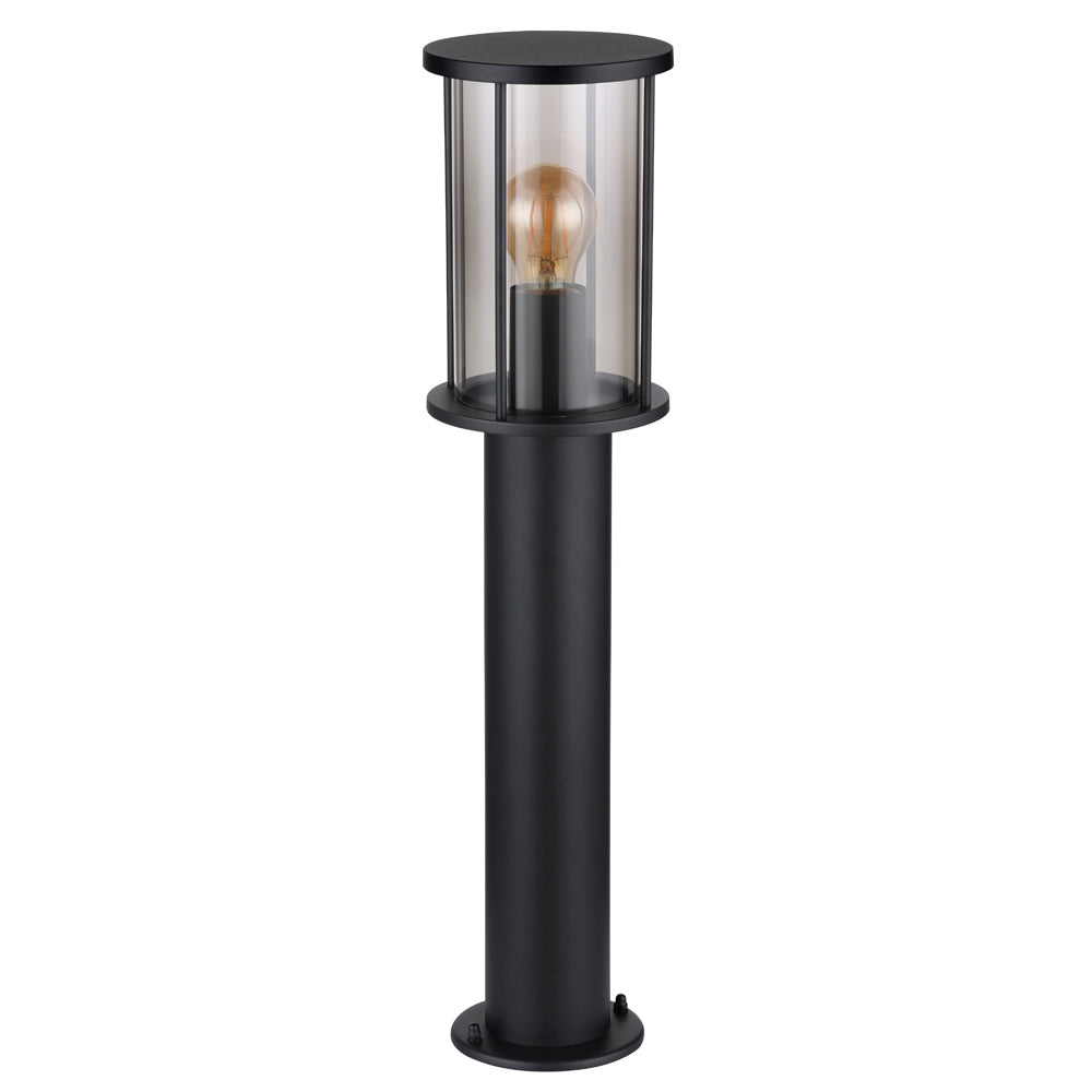 LED moderne staande buitenlamp metaal en glas e27 fitting - vooraanzicht lamp uit