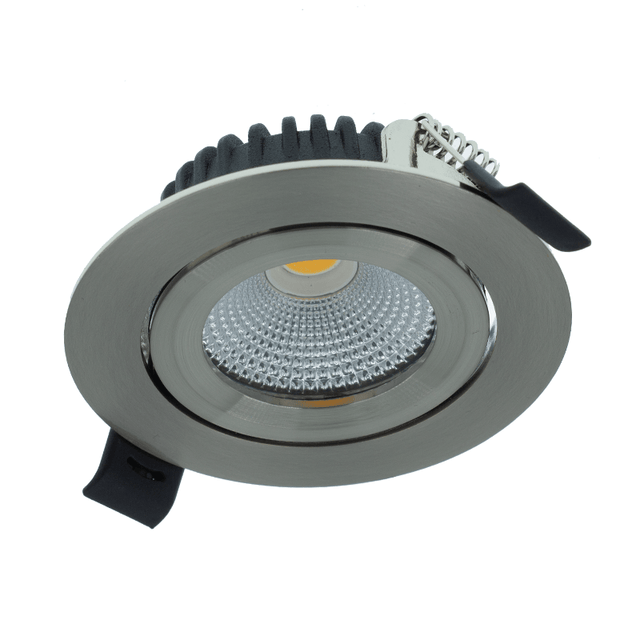 LED dimbare inbouwspot rvs zilver - 5 Watt - zijaanzicht recht